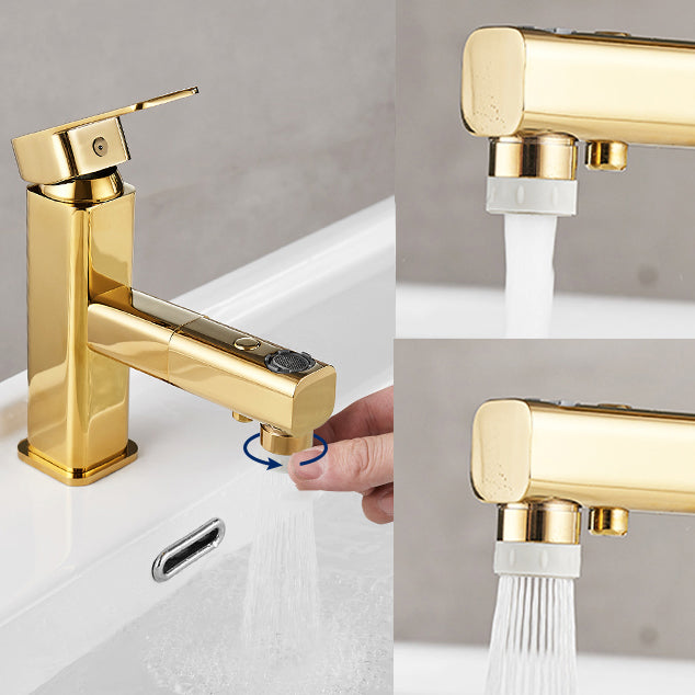 Light Luxury Bathroom Faucet Lever Handle Vessel Faucet with Swivel Spout Clearhalo 'Bathroom Remodel & Bathroom Fixtures' 'Bathroom Sink Faucets' 'Bathroom Sinks & Faucet Components' 'bathroom_sink_faucets' 'Home Improvement' 'home_improvement' 'home_improvement_bathroom_sink_faucets' 6658559