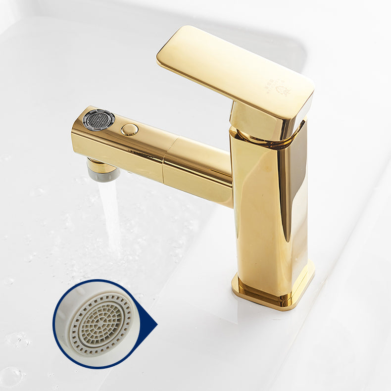 Light Luxury Bathroom Faucet Lever Handle Vessel Faucet with Swivel Spout Clearhalo 'Bathroom Remodel & Bathroom Fixtures' 'Bathroom Sink Faucets' 'Bathroom Sinks & Faucet Components' 'bathroom_sink_faucets' 'Home Improvement' 'home_improvement' 'home_improvement_bathroom_sink_faucets' 6658561