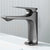Contemporary Centerset Faucet Lever Handles Single Hole Low Arc Solid Brass Square Faucet Silver Gray 6.3" Clearhalo 'Bathroom Remodel & Bathroom Fixtures' 'Bathroom Sink Faucets' 'Bathroom Sinks & Faucet Components' 'bathroom_sink_faucets' 'Home Improvement' 'home_improvement' 'home_improvement_bathroom_sink_faucets' 6658609