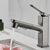 Modern Brass Sink Faucet Centerset Bathroom Faucet with Water Hose Grey Clearhalo 'Bathroom Remodel & Bathroom Fixtures' 'Bathroom Sink Faucets' 'Bathroom Sinks & Faucet Components' 'bathroom_sink_faucets' 'Home Improvement' 'home_improvement' 'home_improvement_bathroom_sink_faucets' 6658624