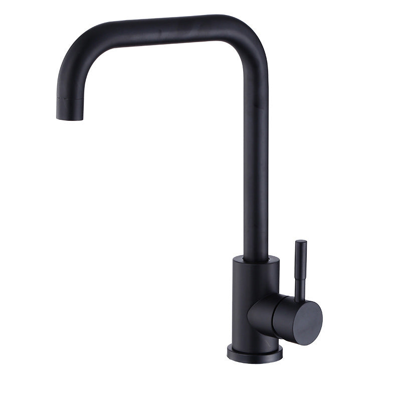 Modern Faucets 1-Handle 1-Hole Single Level Low Profile Copper Bar Faucet Black 13.5" Supply Lines Not Included Clearhalo 'Home Improvement' 'home_improvement' 'home_improvement_kitchen_faucets' 'Kitchen Faucets' 'Kitchen Remodel & Kitchen Fixtures' 'Kitchen Sinks & Faucet Components' 'kitchen_faucets' 6658648