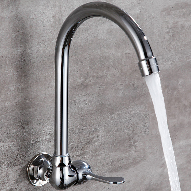 Contemporary One Handle Kitchen Faucet High Arch Water Filler in Chrome 10.6" Clearhalo 'Home Improvement' 'home_improvement' 'home_improvement_kitchen_faucets' 'Kitchen Faucets' 'Kitchen Remodel & Kitchen Fixtures' 'Kitchen Sinks & Faucet Components' 'kitchen_faucets' 6658662
