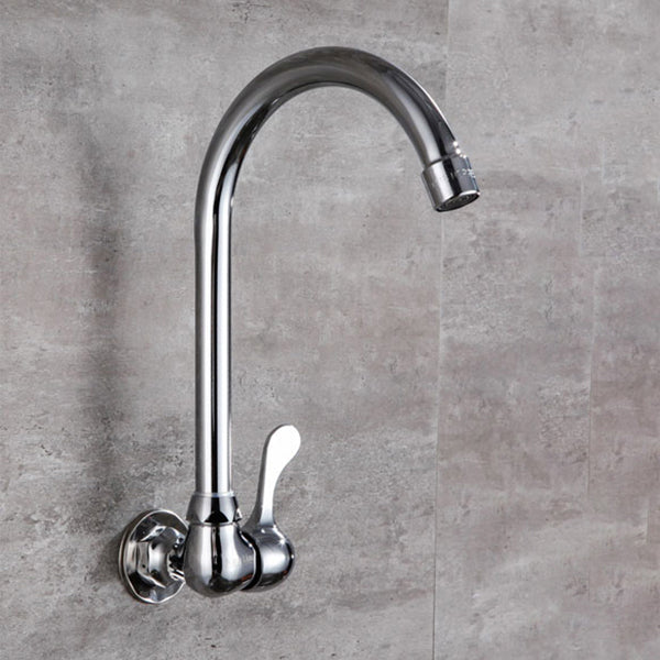 Contemporary One Handle Kitchen Faucet High Arch Water Filler in Chrome Clearhalo 'Home Improvement' 'home_improvement' 'home_improvement_kitchen_faucets' 'Kitchen Faucets' 'Kitchen Remodel & Kitchen Fixtures' 'Kitchen Sinks & Faucet Components' 'kitchen_faucets' 6658668