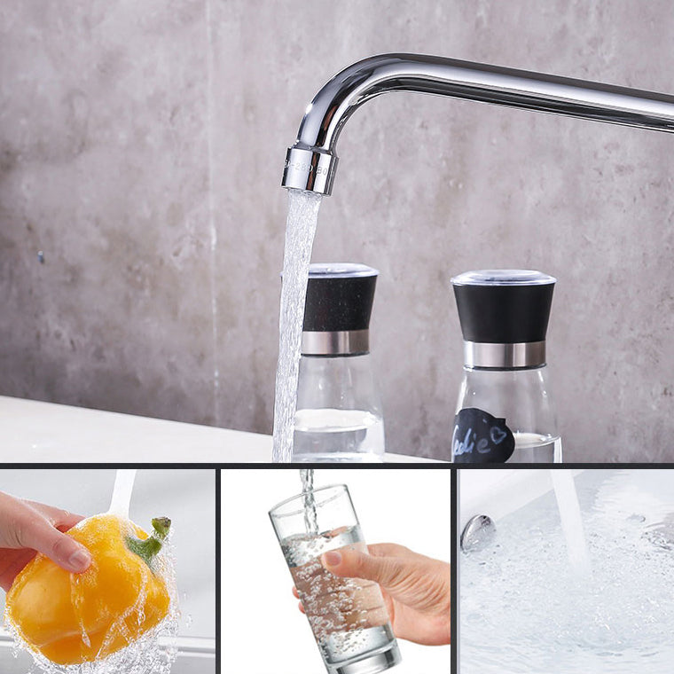 Contemporary One Handle Kitchen Faucet High Arch Water Filler in Chrome Clearhalo 'Home Improvement' 'home_improvement' 'home_improvement_kitchen_faucets' 'Kitchen Faucets' 'Kitchen Remodel & Kitchen Fixtures' 'Kitchen Sinks & Faucet Components' 'kitchen_faucets' 6658671