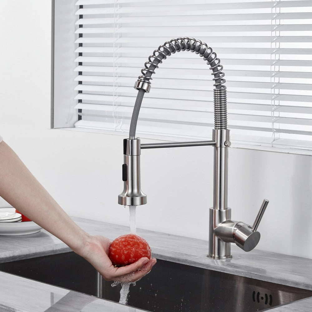 Modern Kitchen Faucet Brass Lever Handles Pre-Rinse High-Arc Kitchen Faucet Clearhalo 'Home Improvement' 'home_improvement' 'home_improvement_kitchen_faucets' 'Kitchen Faucets' 'Kitchen Remodel & Kitchen Fixtures' 'Kitchen Sinks & Faucet Components' 'kitchen_faucets' 6658693