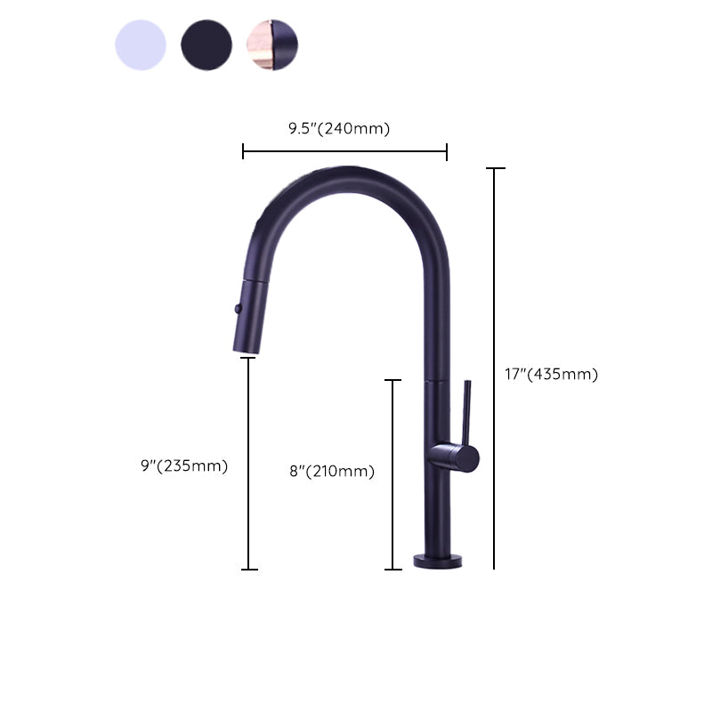 Modern Kitchen Faucet Brass Pull out Faucet with Sprayer and Magnetic Docking Pot Filler Clearhalo 'Home Improvement' 'home_improvement' 'home_improvement_kitchen_faucets' 'Kitchen Faucets' 'Kitchen Remodel & Kitchen Fixtures' 'Kitchen Sinks & Faucet Components' 'kitchen_faucets' 6658746