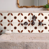 Indoor Vinyl Flooring Flower Print Peel and Stick Waterproof Square Vinyl Flooring Clearhalo 'Flooring 'Home Improvement' 'home_improvement' 'home_improvement_vinyl_flooring' 'Vinyl Flooring' 'vinyl_flooring' Walls and Ceiling' 6658801