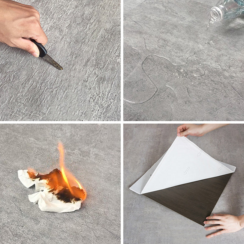 Square PVC Flooring Peel & Stick Stone Design Vinyl Flooring for Living Room Clearhalo 'Flooring 'Home Improvement' 'home_improvement' 'home_improvement_vinyl_flooring' 'Vinyl Flooring' 'vinyl_flooring' Walls and Ceiling' 6658897