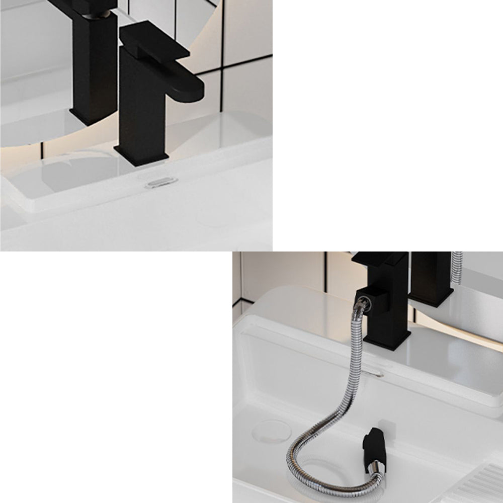 Modern Bathroom Sink Porcelain Solid Color Rectangular Vessel with Pop-Up Drain Clearhalo 'Bathroom Remodel & Bathroom Fixtures' 'Bathroom Sinks & Faucet Components' 'Bathroom Sinks' 'bathroom_sink' 'Home Improvement' 'home_improvement' 'home_improvement_bathroom_sink' 6658953