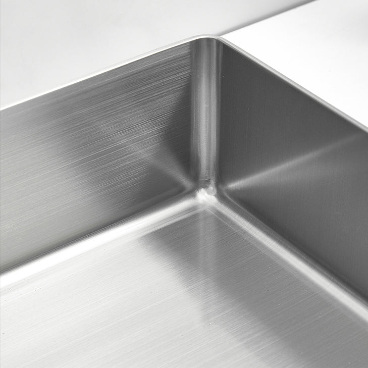 Modern Style Bathroom Sink Stainless Steel Noise-cancelling Design Bathroom Sink Clearhalo 'Bathroom Remodel & Bathroom Fixtures' 'Bathroom Sinks & Faucet Components' 'Bathroom Sinks' 'bathroom_sink' 'Home Improvement' 'home_improvement' 'home_improvement_bathroom_sink' 6659001