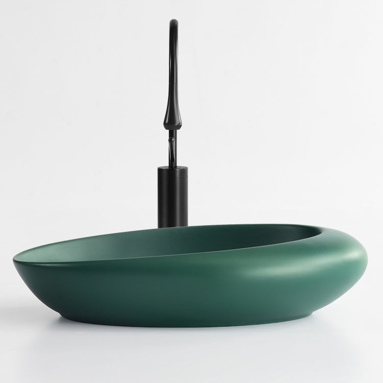 Modern Vessel Bathroom Sink Porcelain Oval Shut-Off Valve Included Vessel Clearhalo 'Bathroom Remodel & Bathroom Fixtures' 'Bathroom Sinks & Faucet Components' 'Bathroom Sinks' 'bathroom_sink' 'Home Improvement' 'home_improvement' 'home_improvement_bathroom_sink' 6659052