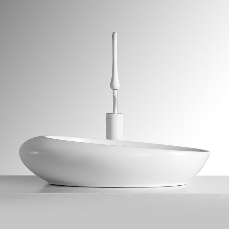 Modern Vessel Bathroom Sink Porcelain Oval Shut-Off Valve Included Vessel Clearhalo 'Bathroom Remodel & Bathroom Fixtures' 'Bathroom Sinks & Faucet Components' 'Bathroom Sinks' 'bathroom_sink' 'Home Improvement' 'home_improvement' 'home_improvement_bathroom_sink' 6659060
