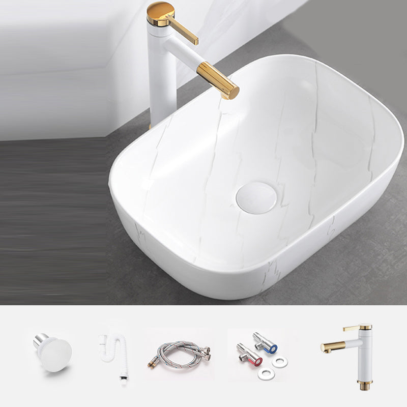 Classic Style Bathroom Sink Stainless Steel Dirt Resistant Bathroom Sink 18"L x 13"W x 5"H Sink with Faucet Clearhalo 'Bathroom Remodel & Bathroom Fixtures' 'Bathroom Sinks & Faucet Components' 'Bathroom Sinks' 'bathroom_sink' 'Home Improvement' 'home_improvement' 'home_improvement_bathroom_sink' 6659152