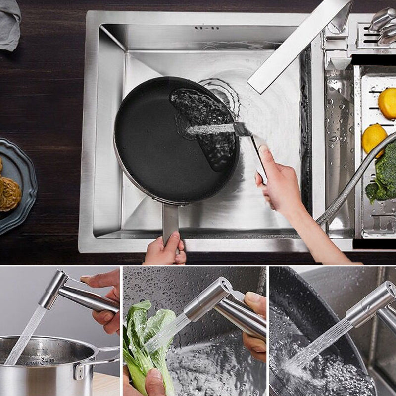 Contemporary Style Kitchen Sink Stainless Steel 2 Holes Kitchen Double Sink Clearhalo 'Home Improvement' 'home_improvement' 'home_improvement_kitchen_sinks' 'Kitchen Remodel & Kitchen Fixtures' 'Kitchen Sinks & Faucet Components' 'Kitchen Sinks' 'kitchen_sinks' 6659212