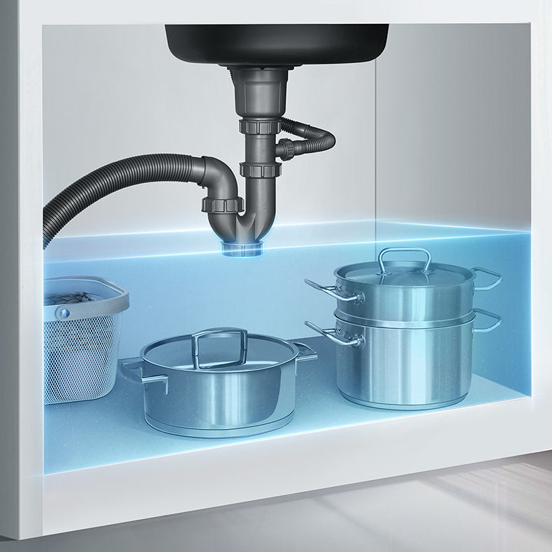 Single Bowl Kitchen Sink Modern Style Round Shape Kitchen Sink with Basket Strainer Clearhalo 'Home Improvement' 'home_improvement' 'home_improvement_kitchen_sinks' 'Kitchen Remodel & Kitchen Fixtures' 'Kitchen Sinks & Faucet Components' 'Kitchen Sinks' 'kitchen_sinks' 6659241