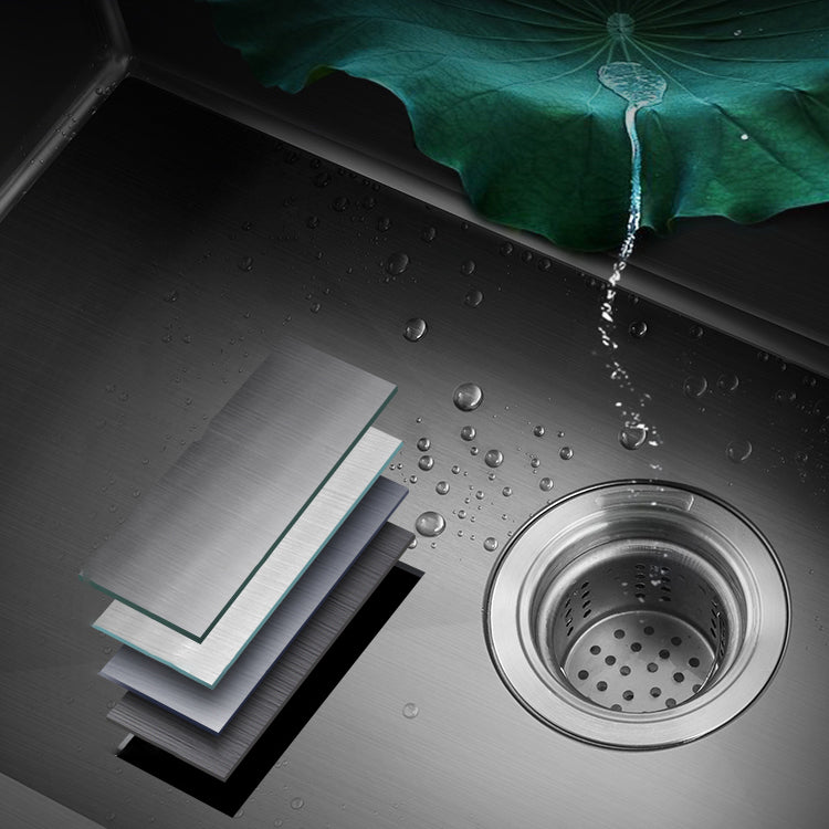 Modern Style Kitchen Sink Stainless Steel Rectangle Dirt Resistant Drop-In Kitchen Sink Clearhalo 'Home Improvement' 'home_improvement' 'home_improvement_kitchen_sinks' 'Kitchen Remodel & Kitchen Fixtures' 'Kitchen Sinks & Faucet Components' 'Kitchen Sinks' 'kitchen_sinks' 6659257