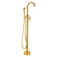 Floor Mounted Metal Freestanding Tub Filler High Arc Freestanding Tub Filler Trim Clearhalo 'Bathroom Remodel & Bathroom Fixtures' 'Bathtub Faucets' 'bathtub_faucets' 'Home Improvement' 'home_improvement' 'home_improvement_bathtub_faucets' 6659331