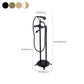 Floor Mounted Metal Freestanding Tub Filler High Arc Freestanding Tub Filler Trim Clearhalo 'Bathroom Remodel & Bathroom Fixtures' 'Bathtub Faucets' 'bathtub_faucets' 'Home Improvement' 'home_improvement' 'home_improvement_bathtub_faucets' 6659356