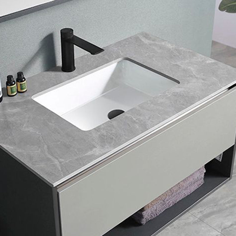 Contemporary Wooden Sink Vanity Storage Shelves Bathroom Sink Vanity Clearhalo 'Bathroom Remodel & Bathroom Fixtures' 'Bathroom Vanities' 'bathroom_vanities' 'Home Improvement' 'home_improvement' 'home_improvement_bathroom_vanities' 6659574