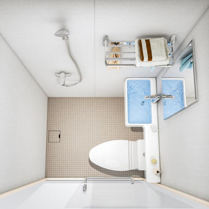 Linear Sliding Shower Enclosure Metal Framed Shower Enclosure in White Clearhalo 'Bathroom Remodel & Bathroom Fixtures' 'Home Improvement' 'home_improvement' 'home_improvement_shower_stalls_enclosures' 'Shower Stalls & Enclosures' 'shower_stalls_enclosures' 'Showers & Bathtubs' 6659773