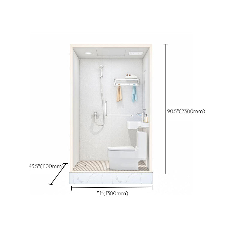 Linear Sliding Shower Enclosure Metal Framed Shower Enclosure in White Clearhalo 'Bathroom Remodel & Bathroom Fixtures' 'Home Improvement' 'home_improvement' 'home_improvement_shower_stalls_enclosures' 'Shower Stalls & Enclosures' 'shower_stalls_enclosures' 'Showers & Bathtubs' 6659784
