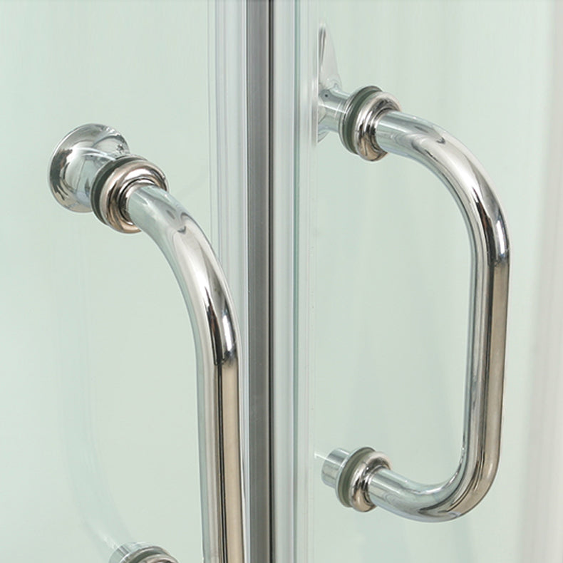 Contemporary Round Shower Stall Rain Shower Striped Framed Shower Stall with Ceiling Clearhalo 'Bathroom Remodel & Bathroom Fixtures' 'Home Improvement' 'home_improvement' 'home_improvement_shower_stalls_enclosures' 'Shower Stalls & Enclosures' 'shower_stalls_enclosures' 'Showers & Bathtubs' 6659791