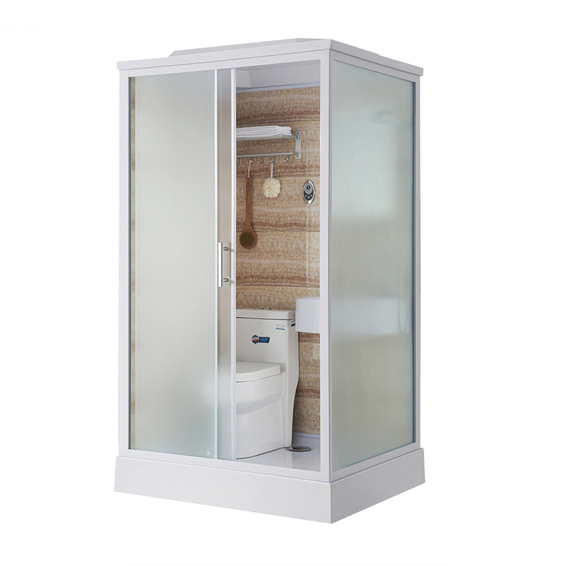 Contemporary Shower Stall Clear Framed Single Sliding Shower Stall with Ceiling 47"L x 39"W x 91"H Front Door Opening Left Clearhalo 'Bathroom Remodel & Bathroom Fixtures' 'Home Improvement' 'home_improvement' 'home_improvement_shower_stalls_enclosures' 'Shower Stalls & Enclosures' 'shower_stalls_enclosures' 'Showers & Bathtubs' 6659815