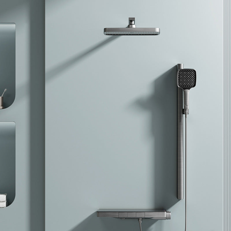 Contemporary Shower Set Handheld Shower Head Wall Mounted Shower System Gun Grey Clearhalo 'Bathroom Remodel & Bathroom Fixtures' 'Home Improvement' 'home_improvement' 'home_improvement_shower_faucets' 'Shower Faucets & Systems' 'shower_faucets' 'Showers & Bathtubs Plumbing' 'Showers & Bathtubs' 6659833