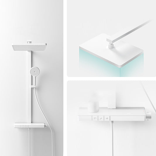 Modern Shower Faucet Brass Thermostatic Adjustable Shower Head Shower System Clearhalo 'Bathroom Remodel & Bathroom Fixtures' 'Home Improvement' 'home_improvement' 'home_improvement_shower_faucets' 'Shower Faucets & Systems' 'shower_faucets' 'Showers & Bathtubs Plumbing' 'Showers & Bathtubs' 6659856