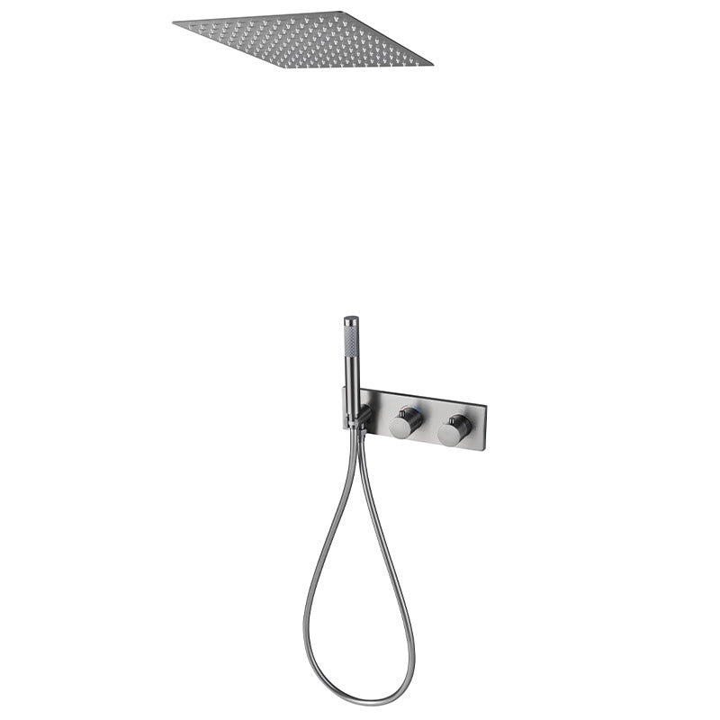 Modern Shower Trim Brass Fixed Shower Head Shower Head Combo Gun Grey 2 Clearhalo 'Bathroom Remodel & Bathroom Fixtures' 'Home Improvement' 'home_improvement' 'home_improvement_shower_faucets' 'Shower Faucets & Systems' 'shower_faucets' 'Showers & Bathtubs Plumbing' 'Showers & Bathtubs' 6659943