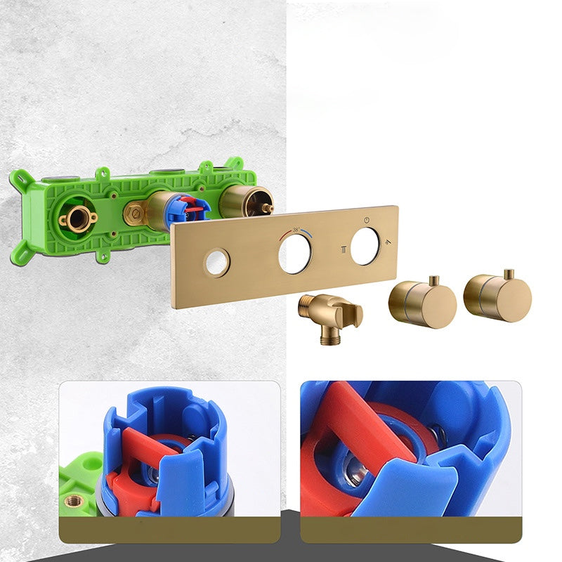 Modern Shower Trim Brass Fixed Shower Head Shower Head Combo Clearhalo 'Bathroom Remodel & Bathroom Fixtures' 'Home Improvement' 'home_improvement' 'home_improvement_shower_faucets' 'Shower Faucets & Systems' 'shower_faucets' 'Showers & Bathtubs Plumbing' 'Showers & Bathtubs' 6659944