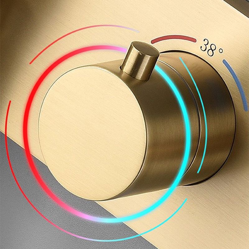 Modern Shower Trim Brass Fixed Shower Head Shower Head Combo Clearhalo 'Bathroom Remodel & Bathroom Fixtures' 'Home Improvement' 'home_improvement' 'home_improvement_shower_faucets' 'Shower Faucets & Systems' 'shower_faucets' 'Showers & Bathtubs Plumbing' 'Showers & Bathtubs' 6659947