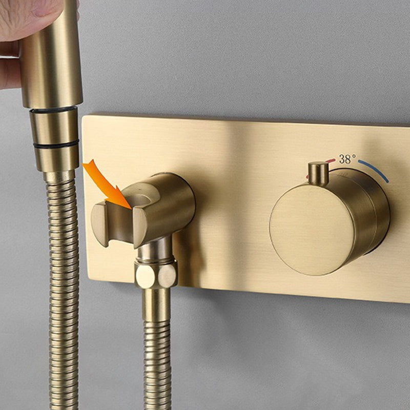 Modern Shower Trim Brass Fixed Shower Head Shower Head Combo Clearhalo 'Bathroom Remodel & Bathroom Fixtures' 'Home Improvement' 'home_improvement' 'home_improvement_shower_faucets' 'Shower Faucets & Systems' 'shower_faucets' 'Showers & Bathtubs Plumbing' 'Showers & Bathtubs' 6659951