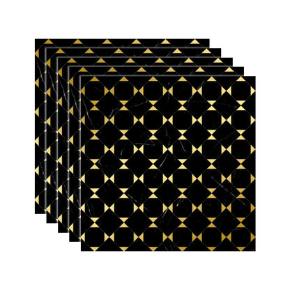 Peel & Stick Mosaic Tile Square Plastic Stain Resistant Tile-Peel & Stick for Shower Black-Gold Clearhalo 'Flooring 'Home Improvement' 'home_improvement' 'home_improvement_peel_stick_blacksplash' 'Peel & Stick Backsplash Tile' 'peel_stick_blacksplash' 'Walls & Ceilings' Walls and Ceiling' 6660028