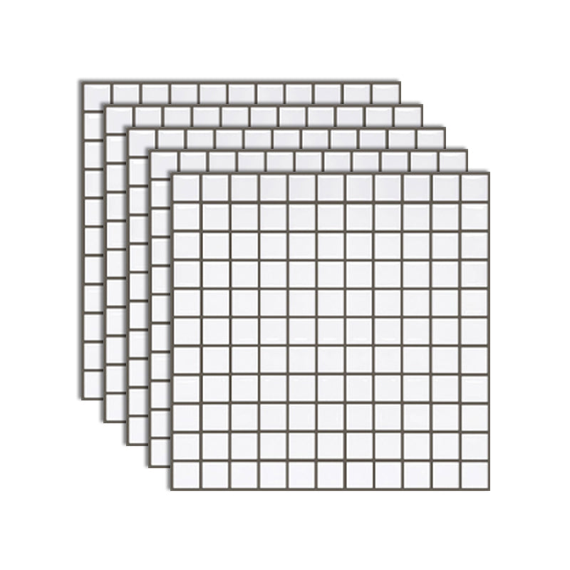 Peel and Stick Subway Tile Waterproof Plastic Rectangle Peel & Stick Tile for Kitchen White-Black Clearhalo 'Flooring 'Home Improvement' 'home_improvement' 'home_improvement_peel_stick_blacksplash' 'Peel & Stick Backsplash Tile' 'peel_stick_blacksplash' 'Walls & Ceilings' Walls and Ceiling' 6660058