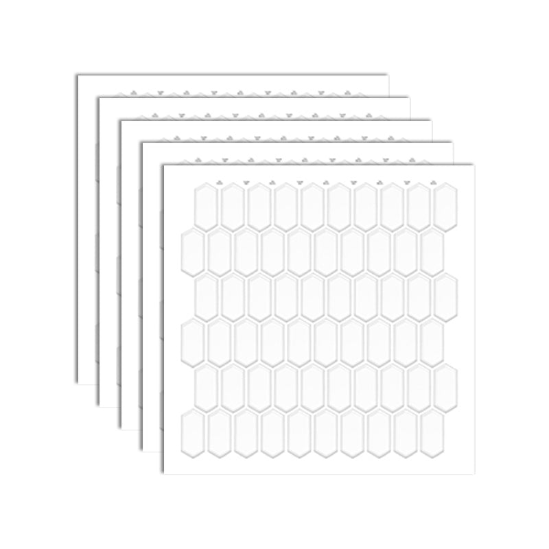 Peel and Stick Subway Tile Waterproof Plastic Rectangle Peel & Stick Tile for Kitchen Off-White Clearhalo 'Flooring 'Home Improvement' 'home_improvement' 'home_improvement_peel_stick_blacksplash' 'Peel & Stick Backsplash Tile' 'peel_stick_blacksplash' 'Walls & Ceilings' Walls and Ceiling' 6660060