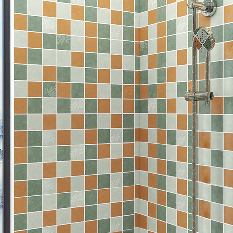 Modern Mosaic Tile Waterproof Smooth Peel and Stick Backsplash Tile for Bathroom Orange Clearhalo 'Flooring 'Home Improvement' 'home_improvement' 'home_improvement_peel_stick_blacksplash' 'Peel & Stick Backsplash Tile' 'peel_stick_blacksplash' 'Walls & Ceilings' Walls and Ceiling' 6660077