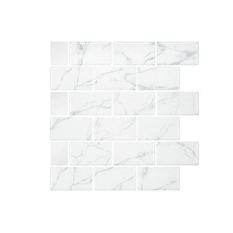 Peel & Stick Subway Tile Plastic Stain Resistant Peel & Stick Subway Tile 5-Pack Clearhalo 'Flooring 'Home Improvement' 'home_improvement' 'home_improvement_peel_stick_blacksplash' 'Peel & Stick Backsplash Tile' 'peel_stick_blacksplash' 'Walls & Ceilings' Walls and Ceiling' 6660102