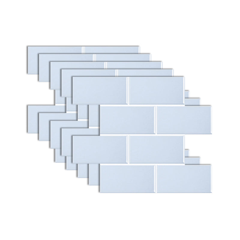 Peel & Stick Subway Tile Plastic Stain Resistant Peel & Stick Subway Tile 5-Pack Sky Blue Clearhalo 'Flooring 'Home Improvement' 'home_improvement' 'home_improvement_peel_stick_blacksplash' 'Peel & Stick Backsplash Tile' 'peel_stick_blacksplash' 'Walls & Ceilings' Walls and Ceiling' 6660108