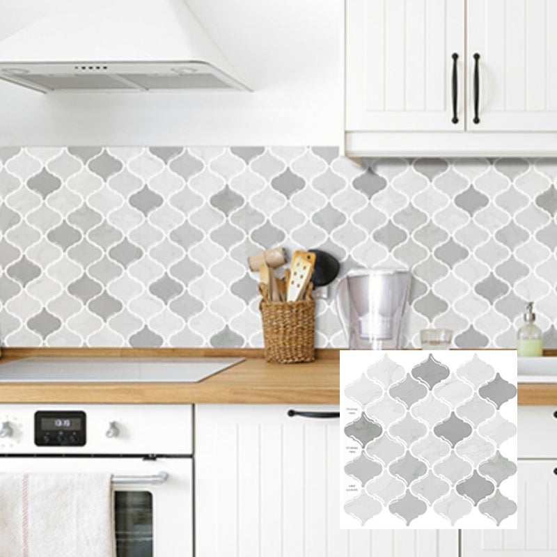 Peel & Stick Subway Tile Plastic Stain Resistant Peel & Stick Subway Tile 5-Pack Light Gray 50-Piece Set Clearhalo 'Flooring 'Home Improvement' 'home_improvement' 'home_improvement_peel_stick_blacksplash' 'Peel & Stick Backsplash Tile' 'peel_stick_blacksplash' 'Walls & Ceilings' Walls and Ceiling' 6660113