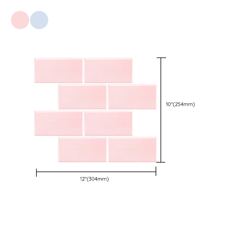 Peel & Stick Subway Tile Plastic Stain Resistant Peel & Stick Subway Tile 5-Pack Clearhalo 'Flooring 'Home Improvement' 'home_improvement' 'home_improvement_peel_stick_blacksplash' 'Peel & Stick Backsplash Tile' 'peel_stick_blacksplash' 'Walls & Ceilings' Walls and Ceiling' 6660121