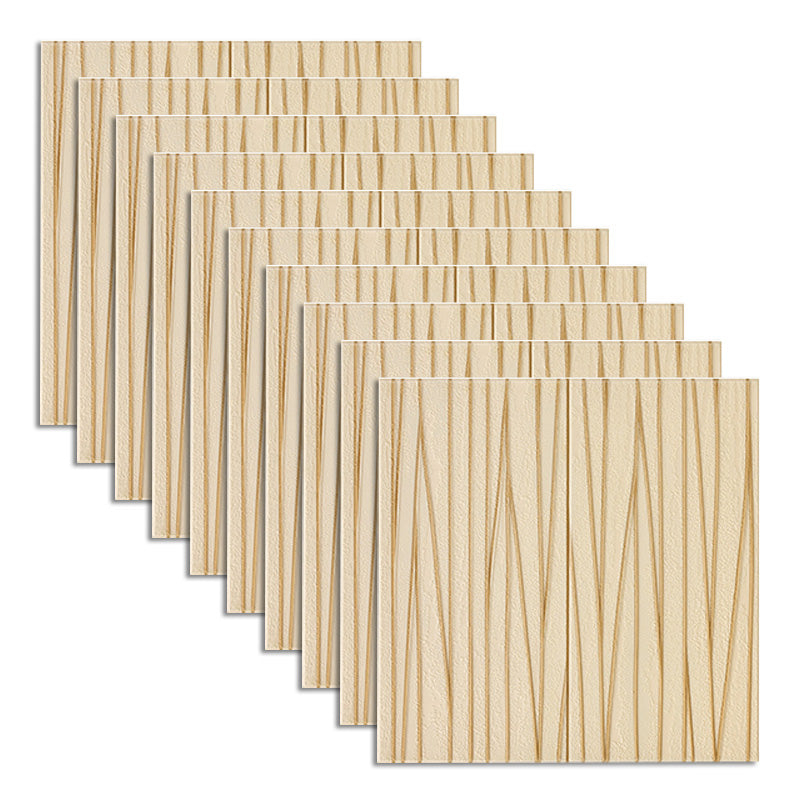 Glam Style Wall Paneling Living Room Peel and Stick 3D Embossed Waterproof Wall Paneling Yellow Clearhalo 'Flooring 'Home Improvement' 'home_improvement' 'home_improvement_wall_paneling' 'Wall Paneling' 'wall_paneling' 'Walls & Ceilings' Walls and Ceiling' 6660239