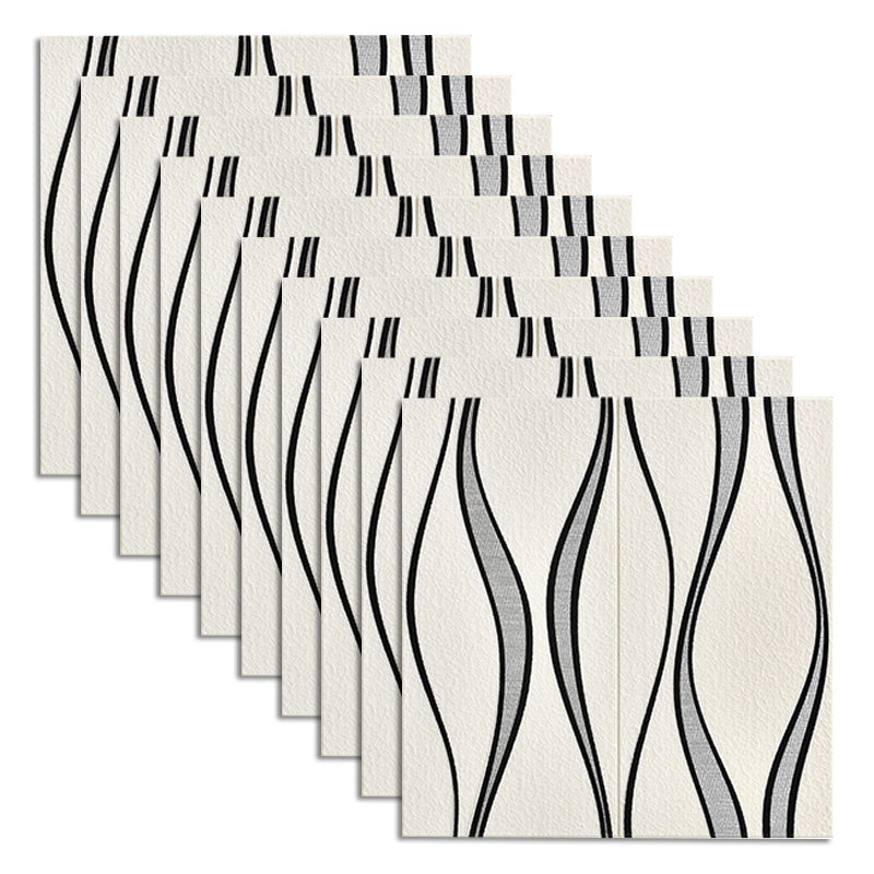 Glam Style Wall Paneling Living Room Peel and Stick 3D Embossed Waterproof Wall Paneling Textured White Clearhalo 'Flooring 'Home Improvement' 'home_improvement' 'home_improvement_wall_paneling' 'Wall Paneling' 'wall_paneling' 'Walls & Ceilings' Walls and Ceiling' 6660242