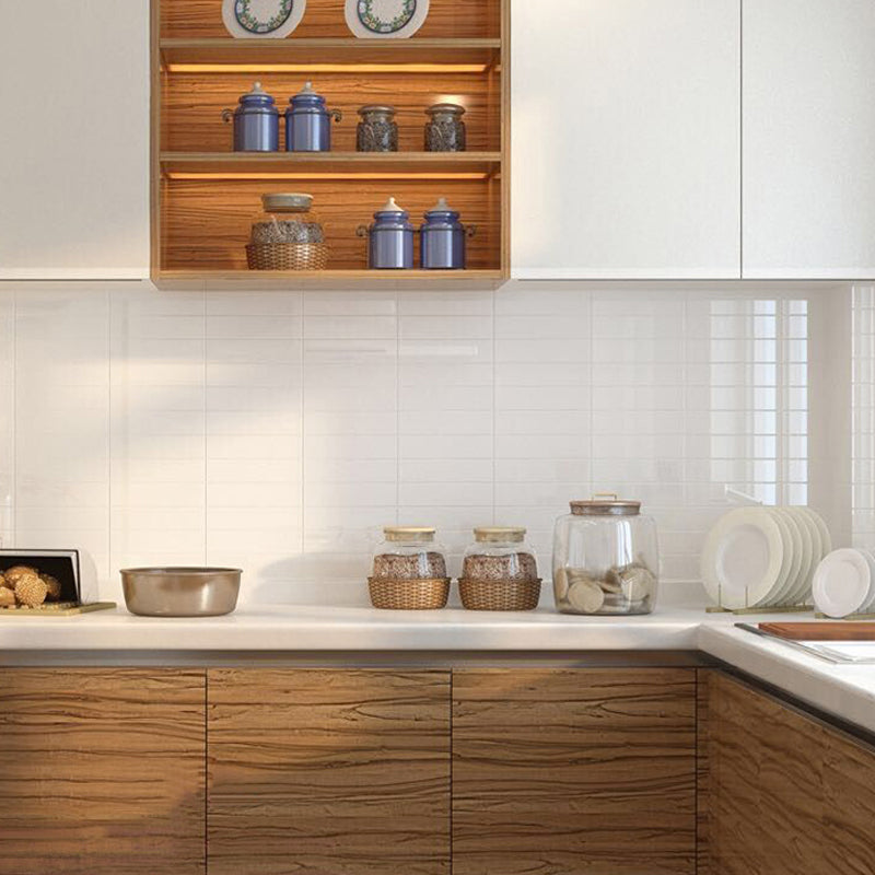 Modern Wall Tile Straight Edge Rectangle Indoor Wall Tile for Living Room Ivory 72 Pieces Clearhalo 'Floor Tiles & Wall Tiles' 'floor_tiles_wall_tiles' 'Flooring 'Home Improvement' 'home_improvement' 'home_improvement_floor_tiles_wall_tiles' Walls and Ceiling' 6660593