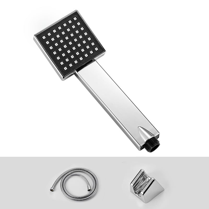 Square Handheld Shower Head Leak Resistant Wall-Mount Showerhead Shower Heads & Hose & Wall pedestal Clearhalo 'Bathroom Remodel & Bathroom Fixtures' 'Home Improvement' 'home_improvement' 'home_improvement_shower_heads' 'Shower Heads' 'shower_heads' 'Showers & Bathtubs Plumbing' 'Showers & Bathtubs' 6660656