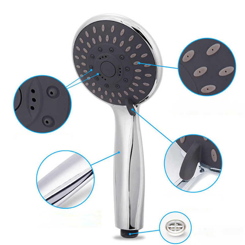 Silver Dual Shower Head 3 Setting Medium Flow Wall-Mount Showerhead Clearhalo 'Bathroom Remodel & Bathroom Fixtures' 'Home Improvement' 'home_improvement' 'home_improvement_shower_heads' 'Shower Heads' 'shower_heads' 'Showers & Bathtubs Plumbing' 'Showers & Bathtubs' 6660701