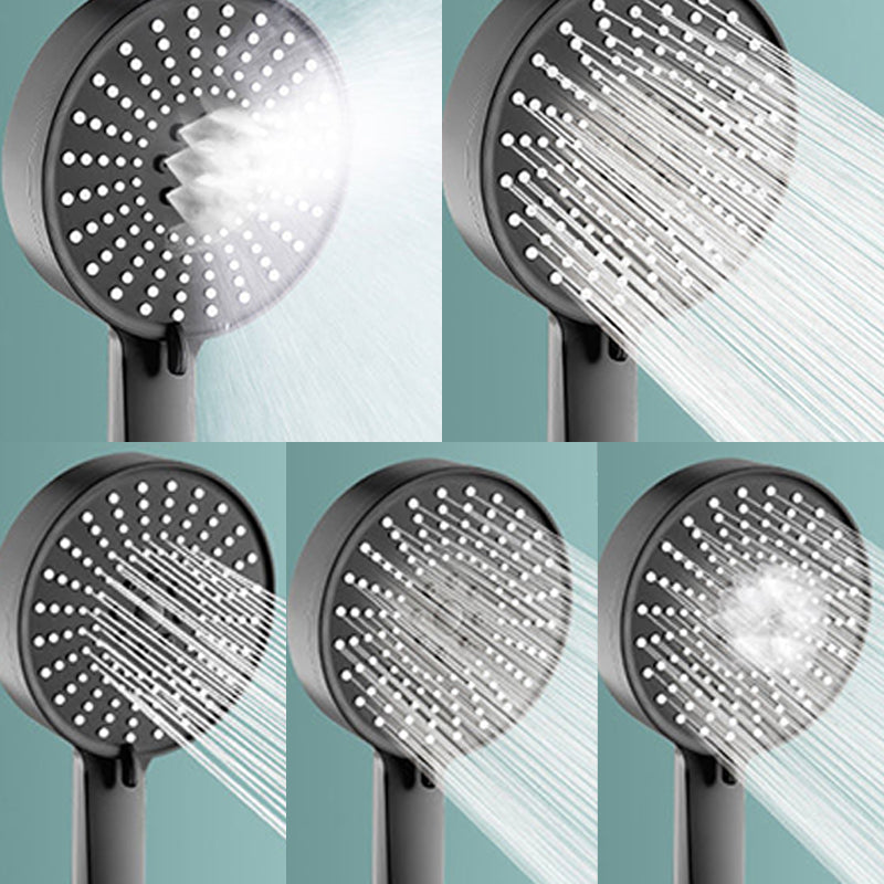 Modern Handheld Shower Head Adjustable Water Flow 5 Setting Wall-Mount Showerhead Clearhalo 'Bathroom Remodel & Bathroom Fixtures' 'Home Improvement' 'home_improvement' 'home_improvement_shower_heads' 'Shower Heads' 'shower_heads' 'Showers & Bathtubs Plumbing' 'Showers & Bathtubs' 6660746