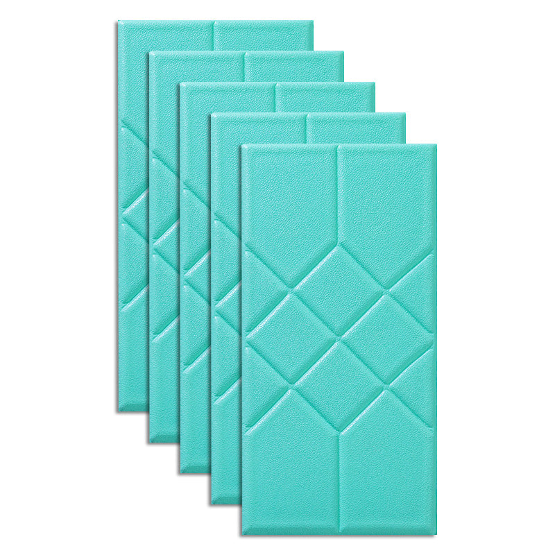 Modern Wall Paneling Living Room Peel and Stick 3D Embossing Waterproof Wall Paneling Lake Blue Chinese Knot Clearhalo 'Flooring 'Home Improvement' 'home_improvement' 'home_improvement_wall_paneling' 'Wall Paneling' 'wall_paneling' 'Walls & Ceilings' Walls and Ceiling' 6661051