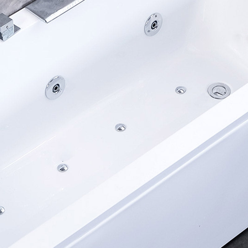 Modern Style Alcove Bath Tub Acrylic Rectangular Bathroom Bathtub with Faucet Clearhalo 'Bathroom Remodel & Bathroom Fixtures' 'Bathtubs' 'Home Improvement' 'home_improvement' 'home_improvement_bathtubs' 'Showers & Bathtubs' 6662672