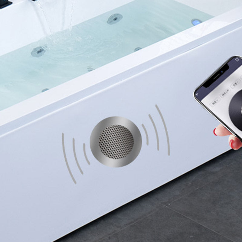 Modern Style Alcove Bath Tub Acrylic Rectangular Bathroom Bathtub with Faucet Clearhalo 'Bathroom Remodel & Bathroom Fixtures' 'Bathtubs' 'Home Improvement' 'home_improvement' 'home_improvement_bathtubs' 'Showers & Bathtubs' 6662673